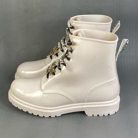 Karl Lagerfeld Paris Topanga Embellished Rain Boots womens size 7 - Picture 1 of 10